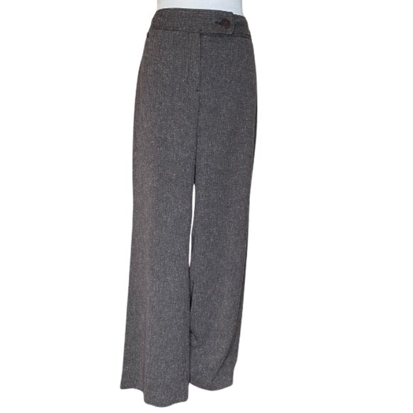 East 5th Womens Secretly Slender Gray Wide Leg Stretch Dress Pants Size 14 - Picture 1 of 10